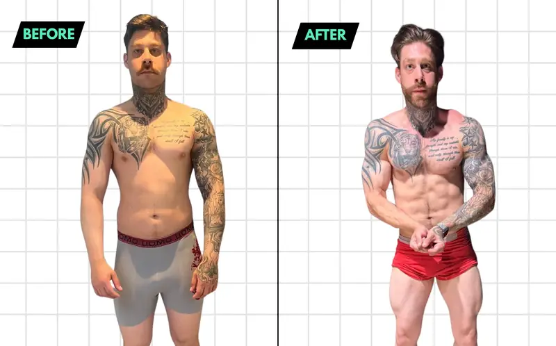 Wesley — before & after Oeyen Coaching